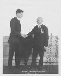 Charles A. Lindbergh and Raymond Orteig, Hotel Brevoort, New York, June 16, 1927.