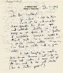Letter from Thornton Wilder to Anne Morrow Lindbergh.