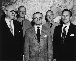 Three college professors who addressed the faculty and student body of the Army War College in Carlisle, Pennsylvania.