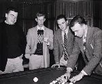 Students playing pool.