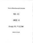 Searle, Morris W., Diary (typed copy) of the Journey and Adventures of the 52nd Massachusetts Regiment in Louisiana during the Civil War; and various places.
