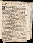 Discorso Istorico della Incoronazione de i Rè di Napoli. Printed. 1 page. Naples, n.d.