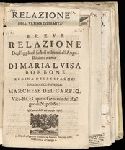 Breve Relazione...di Maria Luisa Borbone... dall'...Marchese del Carpio. Printed in Italian. 4 pages. Naples, 1685.